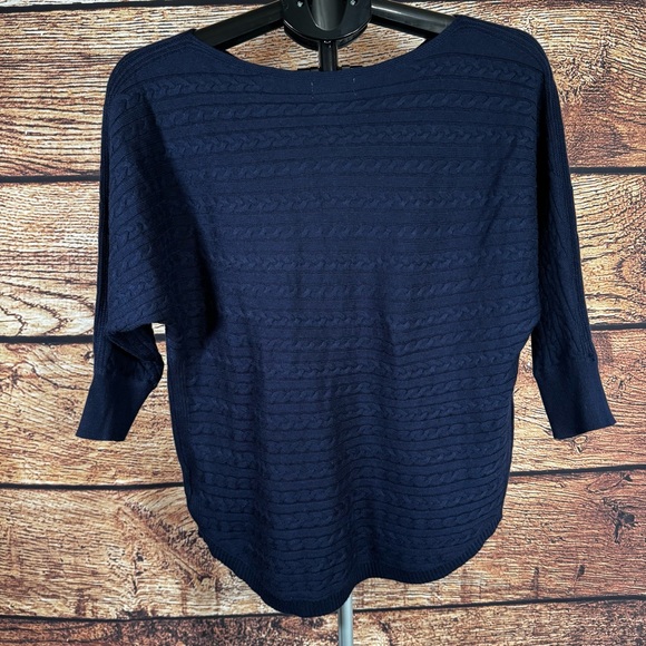 Market & Spruce Navy Crew Neck Sweater - Picture 7 of 10
